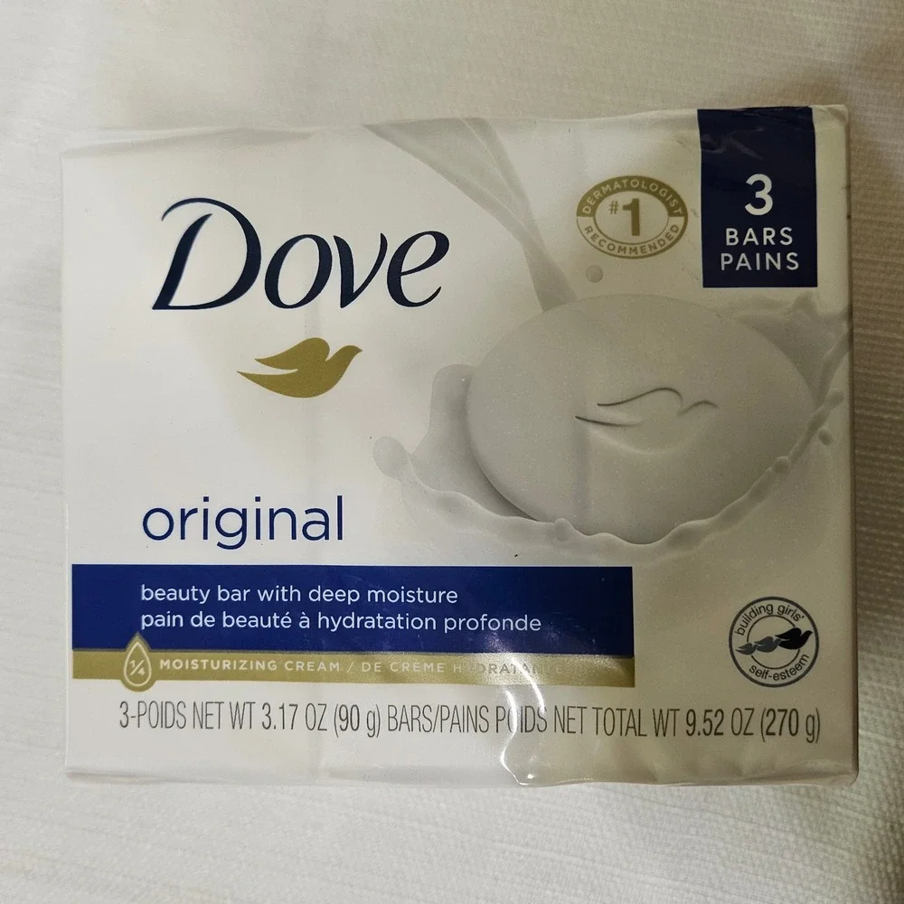 Dove Original Beauty Bar Moisturizing Cream‎ 3 Bars 9.52oz Lot of 4